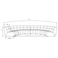 Charlotte 8-Piece Curved Sectional Ivory 551300