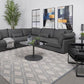 Sasha 551681 Black 5 Pc Modular Sectional