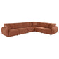 Elysia 6 Pc Coral Chenille Modular Sectional