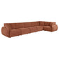 Elysia 6 Pc Coral Chenille Modular Sectional