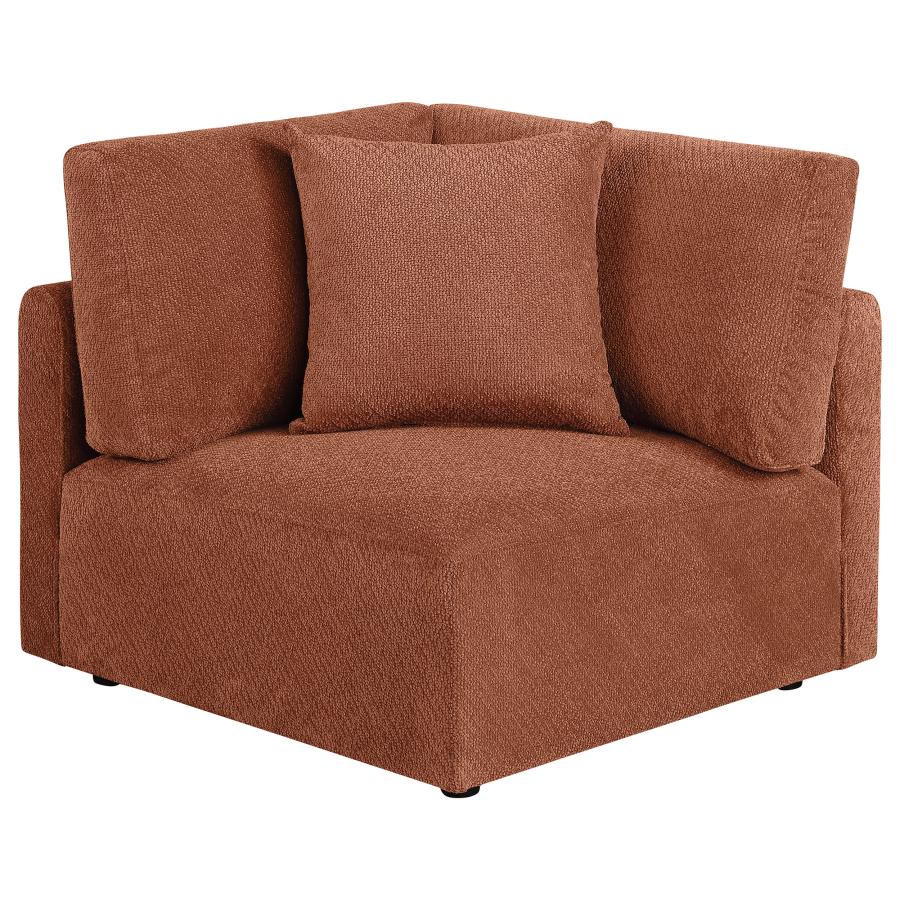 Elysia 6 Pc Coral Chenille Modular Sectional