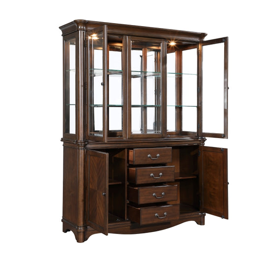 Rexford Cherry Finish Buffet & Hutch 5615-50