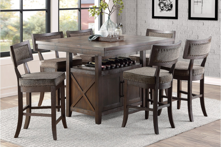 Oxton 7 Pc Dining Set - Fabric Chairs