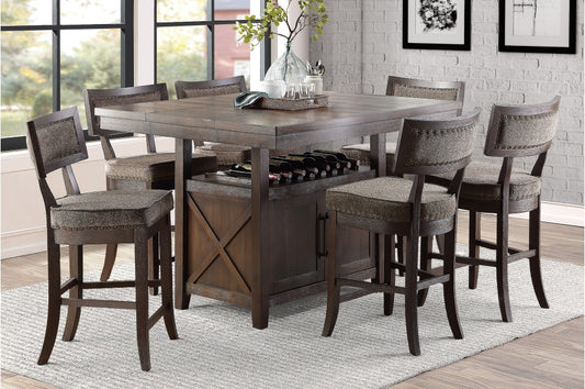 Oxton 7 Pc Dining Set - Fabric Chairs