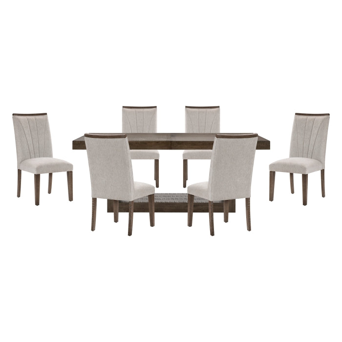 Brookings Brown 7 Pc Dining Collection