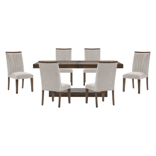 Brookings Brown 7 Pc Dining Collection