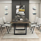 Homeleance Rochelle 7 Pc Oak Finish Dining Set