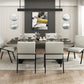 Homeleance Rochelle 7 Pc Oak Finish Dining Set