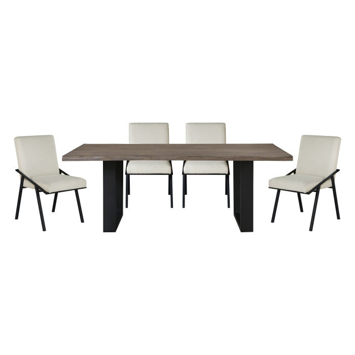 Homeleance Rochelle 7 Pc Oak Finish Dining Set