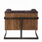 Sagat Ebony Top Grain Leather Accent Chair