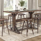 Oliver 7 Pc Dining Set w/Saddle Seats