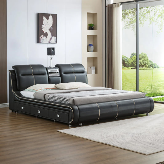 L9020BK-K Multifunctional King Bed