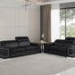 Global United 296 Black Sofa and Loveseat Set
