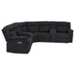 Hagen Upholstered Steel Grey Power Sectional