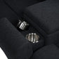 Hagen Upholstered Steel Grey Power Sectional