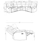 Hagen Upholstered Steel Grey Power Sectional