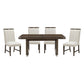 Clara 7 Pc Expandable Brown Dining Collection