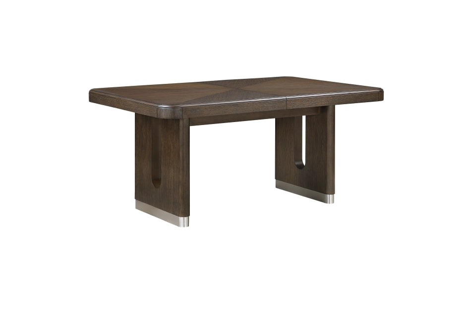 Clara 7 Pc Expandable Brown Dining Collection
