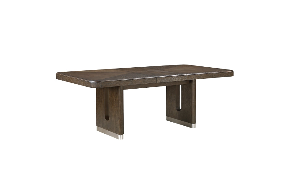 Clara 7 Pc Expandable Brown Dining Collection