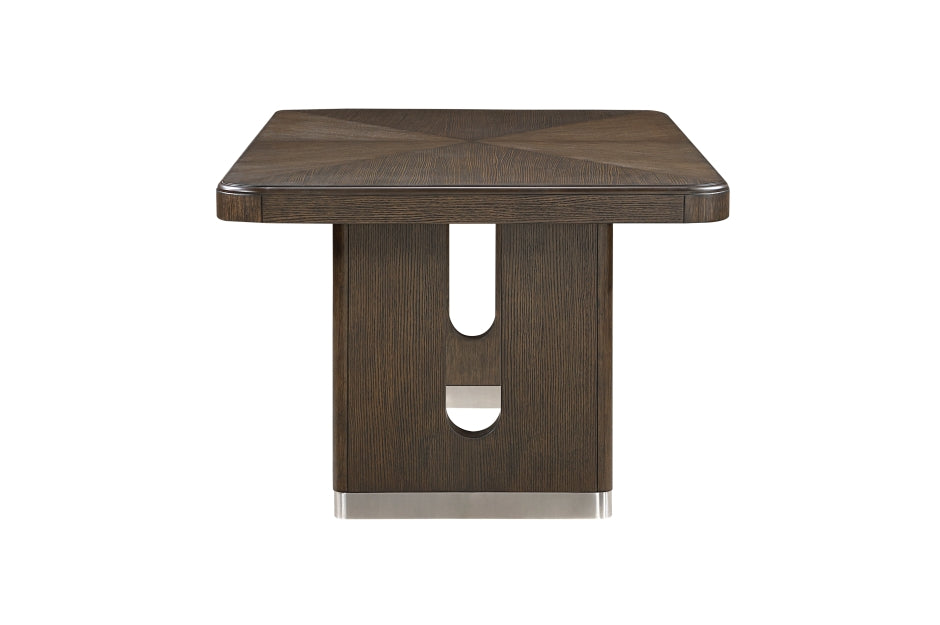 Clara 7 Pc Expandable Brown Dining Collection