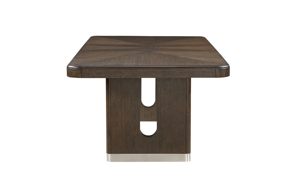 Clara 7 Pc Expandable Brown Dining Collection