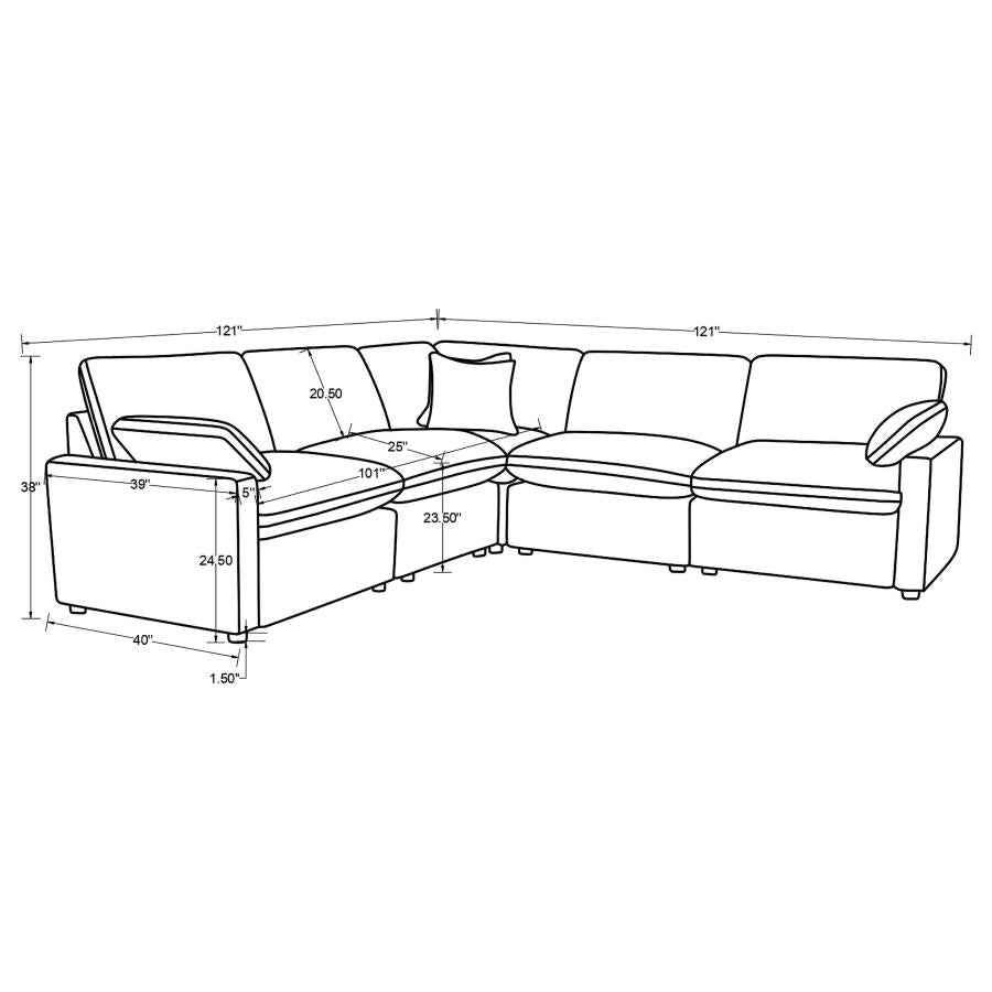 Collins Modular Power Sectional - 3 Sizes - 2 Colors