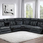 Hewitt Dual Power Black 3 Pc Sectional