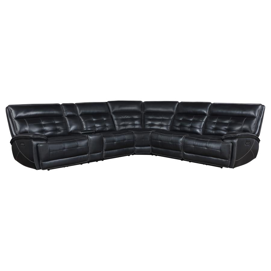 Hewitt Dual Power Black 3 Pc Sectional