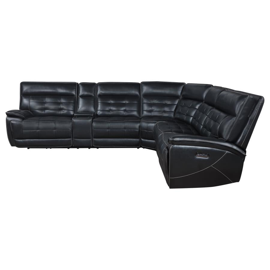 Hewitt Dual Power Black 3 Pc Sectional