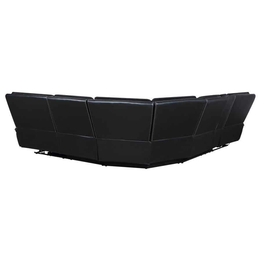 Hewitt Dual Power Black 3 Pc Sectional