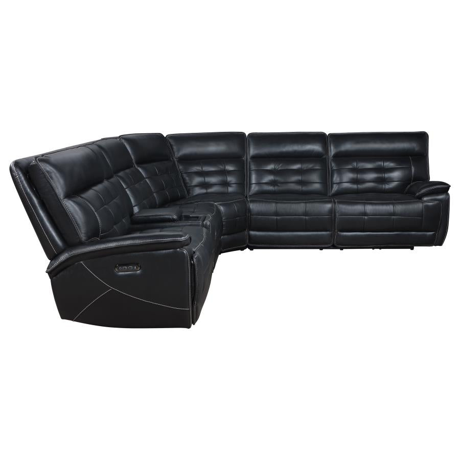 Hewitt Dual Power Black 3 Pc Sectional