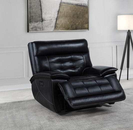 Hewitt Leather Upholstered Dual Power Recliner
