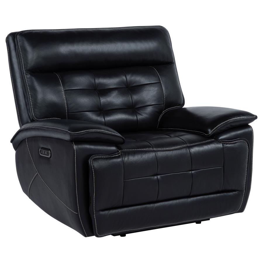 Hewitt Leather Upholstered Dual Power Recliner