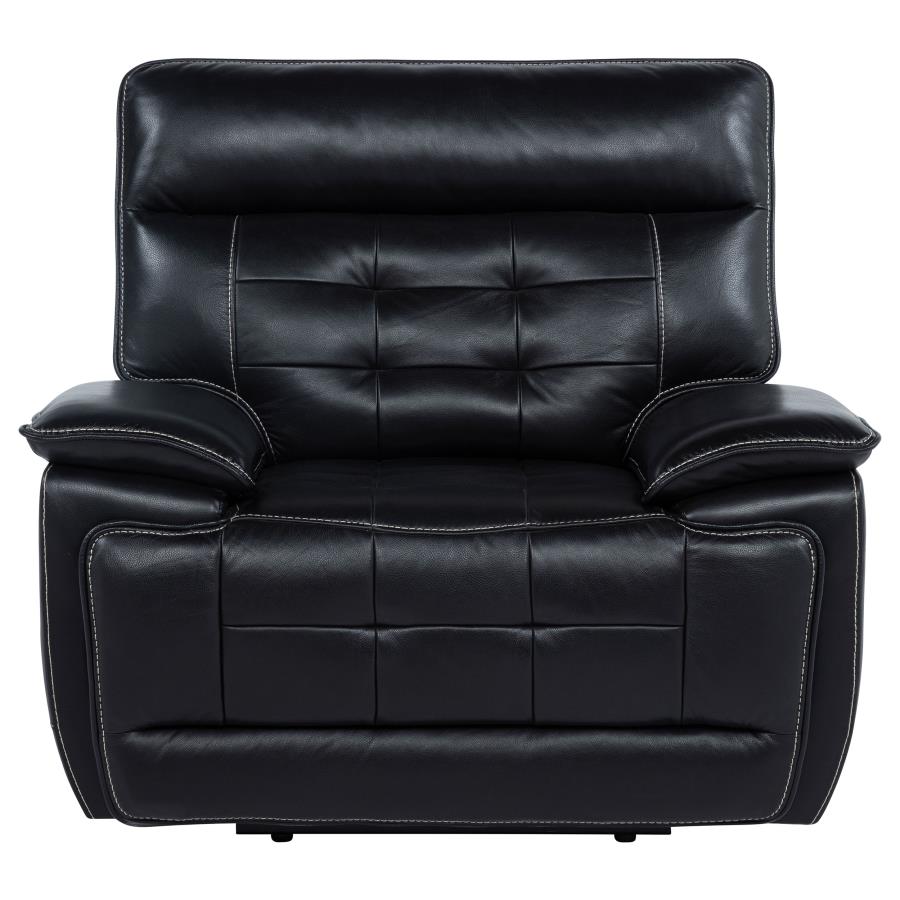 Hewitt Leather Upholstered Dual Power Recliner
