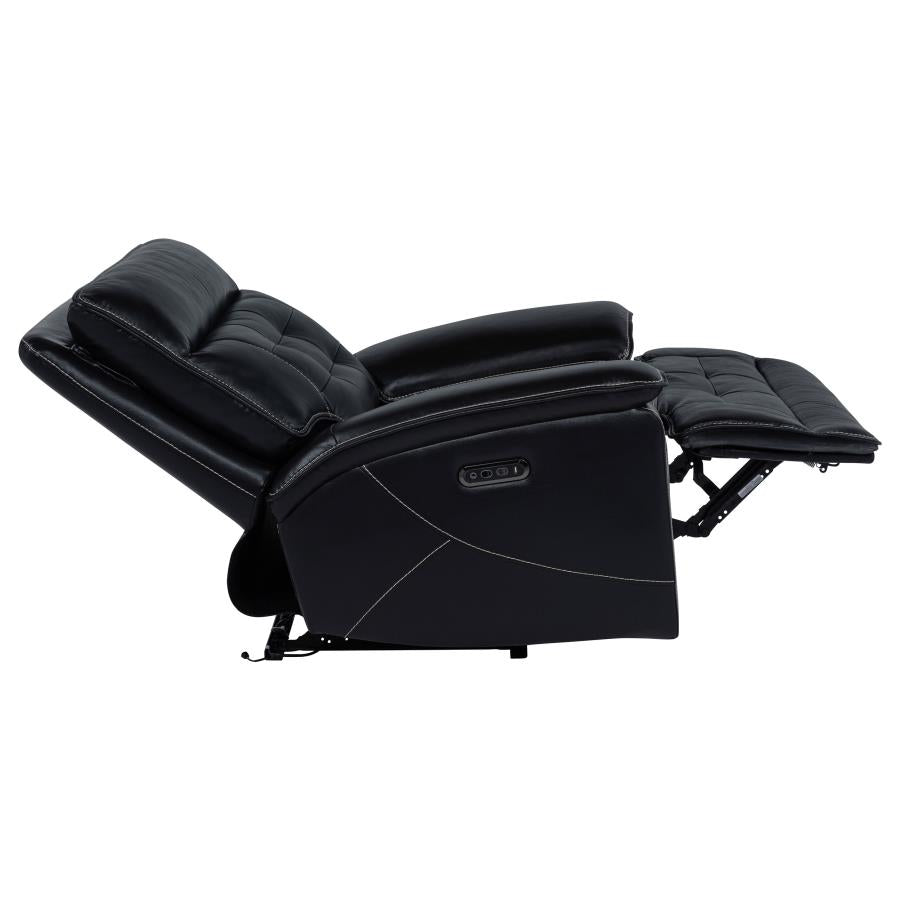 Hewitt Leather Upholstered Dual Power Recliner