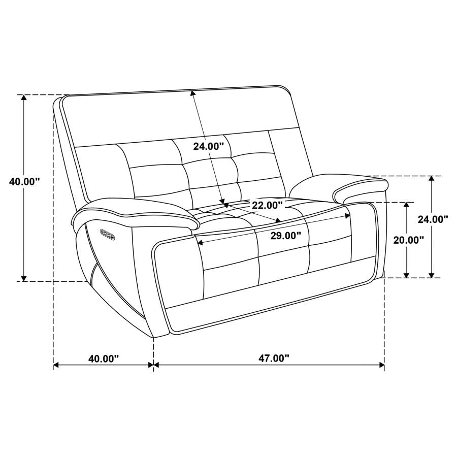 Hewitt Leather Upholstered Dual Power Recliner