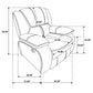 Camila Sillón reclinable planeador de polipiel negro 610246