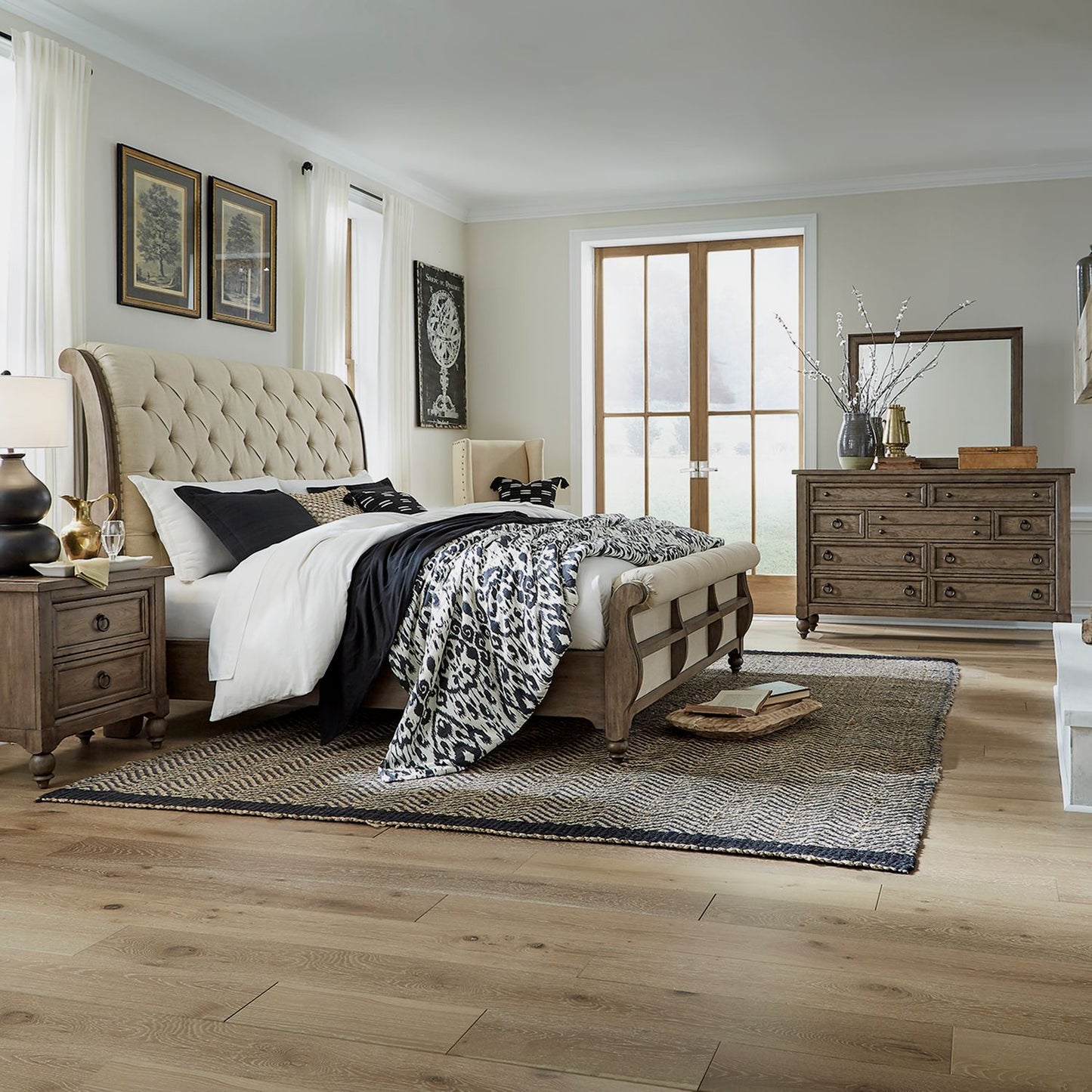 American Farmhouse 4 Pc Bedroom Set - King Bed