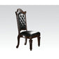 Colección de mesa de comedor redonda de vidrio Vendome - PU Cherry