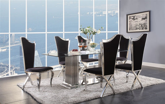 Cyrene 62075 Acme Dining Set - 3 Chair Options