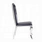 Silla de comedor Cyrene de PU negra 62078 - Juego de 2