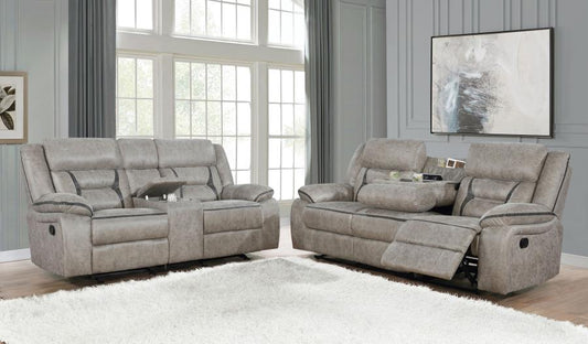 Greer Taupe Living Room Sofa Set