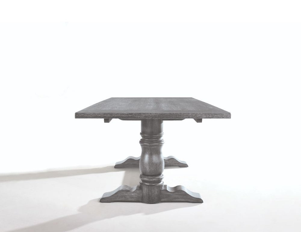 Leventis Dining Collection by Acme - Weathered Gray Finish