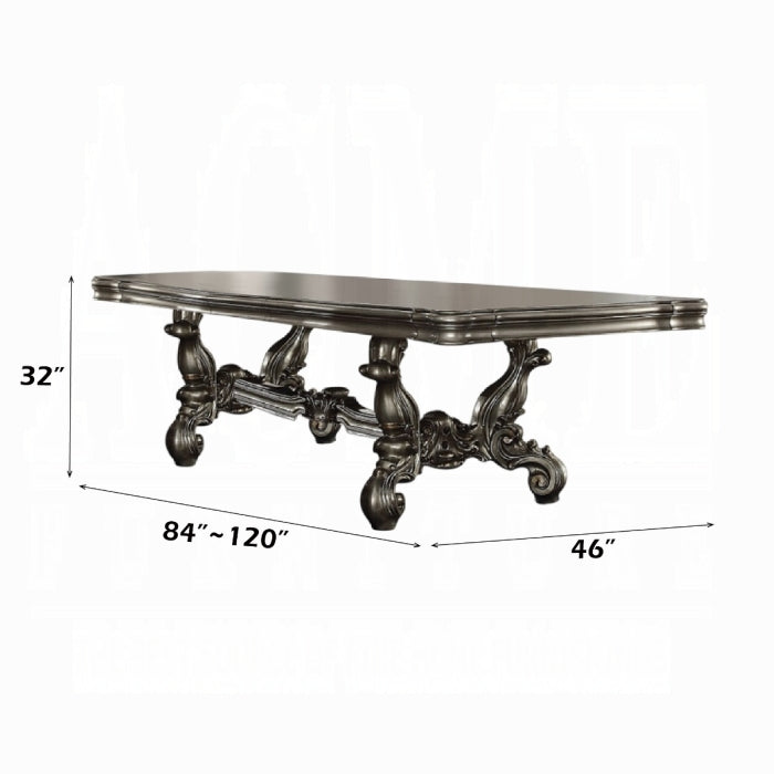 Versailles Antique Platinum Rectangular Dining Set