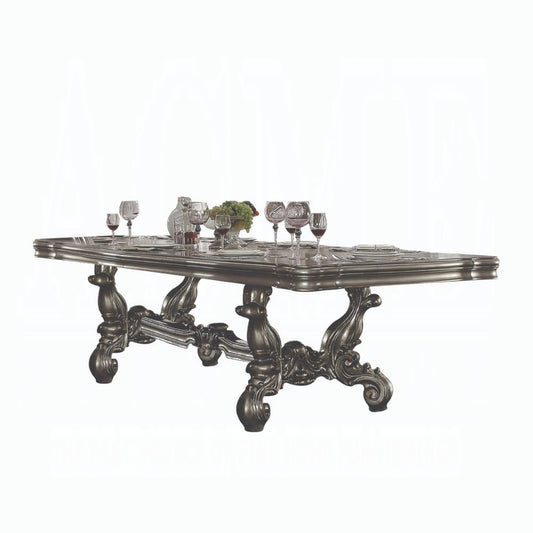 Colección de comedor rectangular Versailles - Platino antiguo