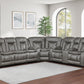 Morello 3 Pc Gray Power Sectional by New Classic