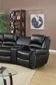 Poundex F6747 Miranda Living Room Sectional - Black or Brown