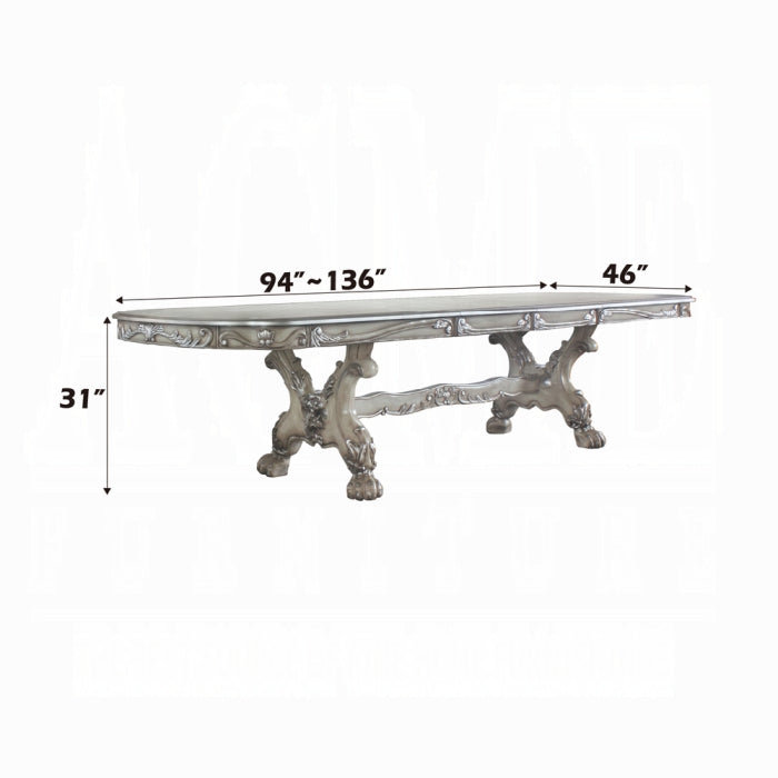 Dresden 68170 Bone White Dining Set - 2 Leaves