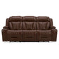 Caswell Sofa & Loveseat Leather Chestnut
