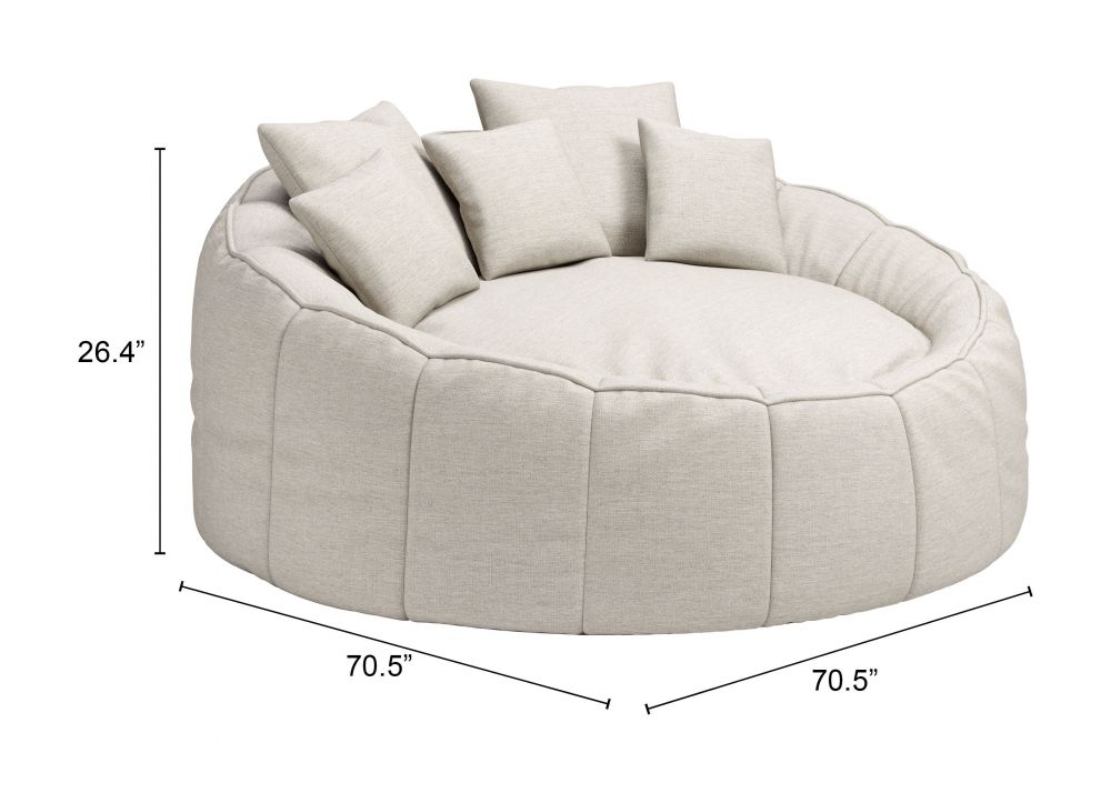 Kime Beige Daybed by Zuo Modern